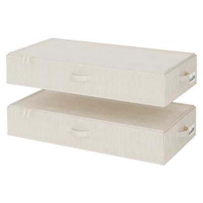 StorageWorks 6 Inch Low Profile Under Bed Clothes Storage Bins with Lids