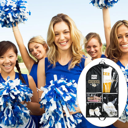Blushtier 40" Cheer Uniform Garment Bag Cheerleading, Black,Gold