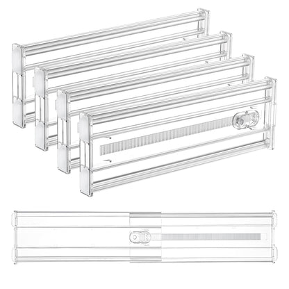 Vtopmart 4" Regular Upgrade Drawer Dividers for Clothes, 12.8"-22.3" 8 Pack