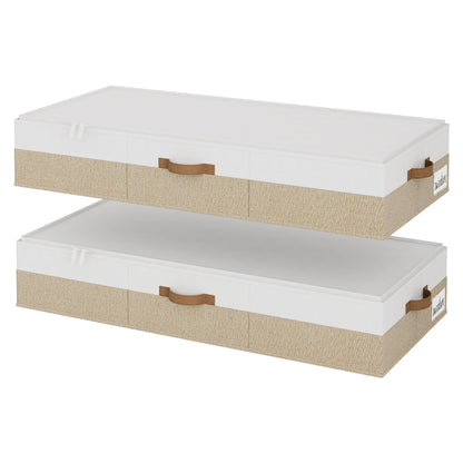 StorageWorks 6 Inch Low Profile Under Bed Clothes Storage Bins with Lids
