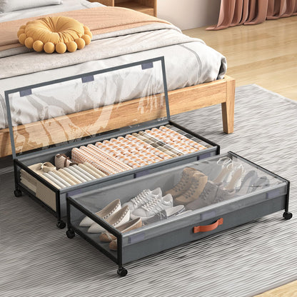 Eastherry Under Bed Storage with Wheels, 2 Pack 36" Extra Long Container