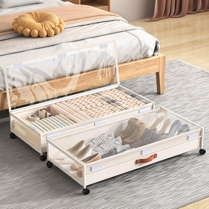 Eastherry Under Bed Storage with Wheels, 2 Pack 36" Extra Long Container
