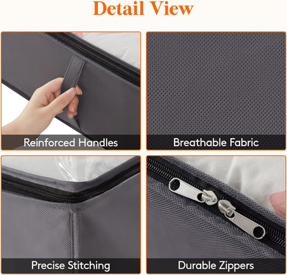 Lifewit 95L 4 Pack Under Bed Storage Container, Blanket Organizer, Gray