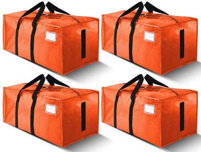 HOMESURE Supports 200lbs Heavy Duty Moving Bags - Strong Zipper & Wrap-Around Handles - Water-Resistant Storage Totes, Durable Alternative to Moving Boxes - 8 Pack - Semi-Transparent
