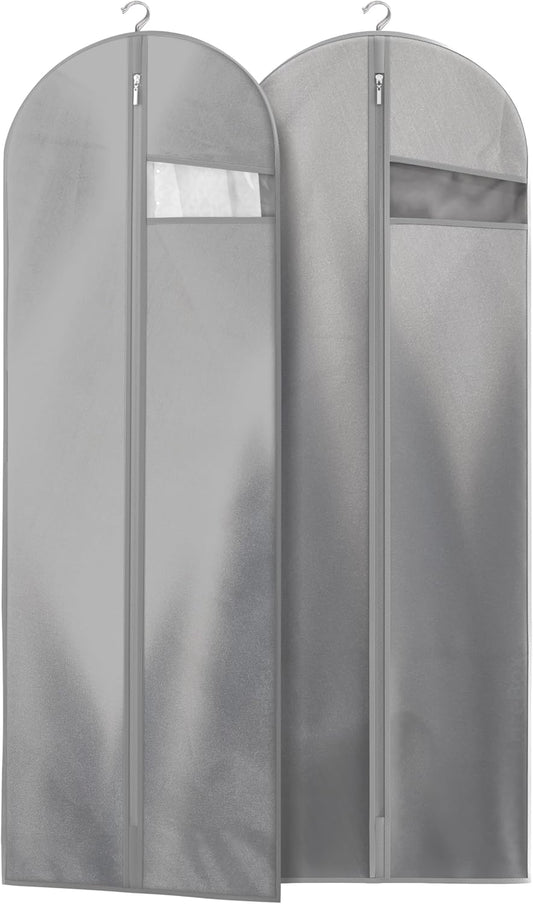 Lazebox Garment Bags for Travel and Closet Storage with Zipper, 65'' Long Dress Bag for Gowns Long