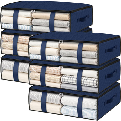 3 Pack Storage Bags, 40L Clothes Storage Containers, Foldable Storage Bins