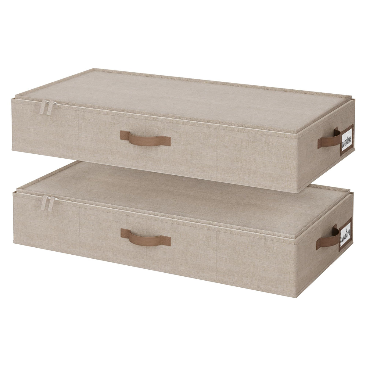 StorageWorks 6 Inch Low Profile Under Bed Clothes Storage Bins with Lids