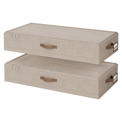 StorageWorks 6 Inch Low Profile Under Bed Clothes Storage Bins with Lids