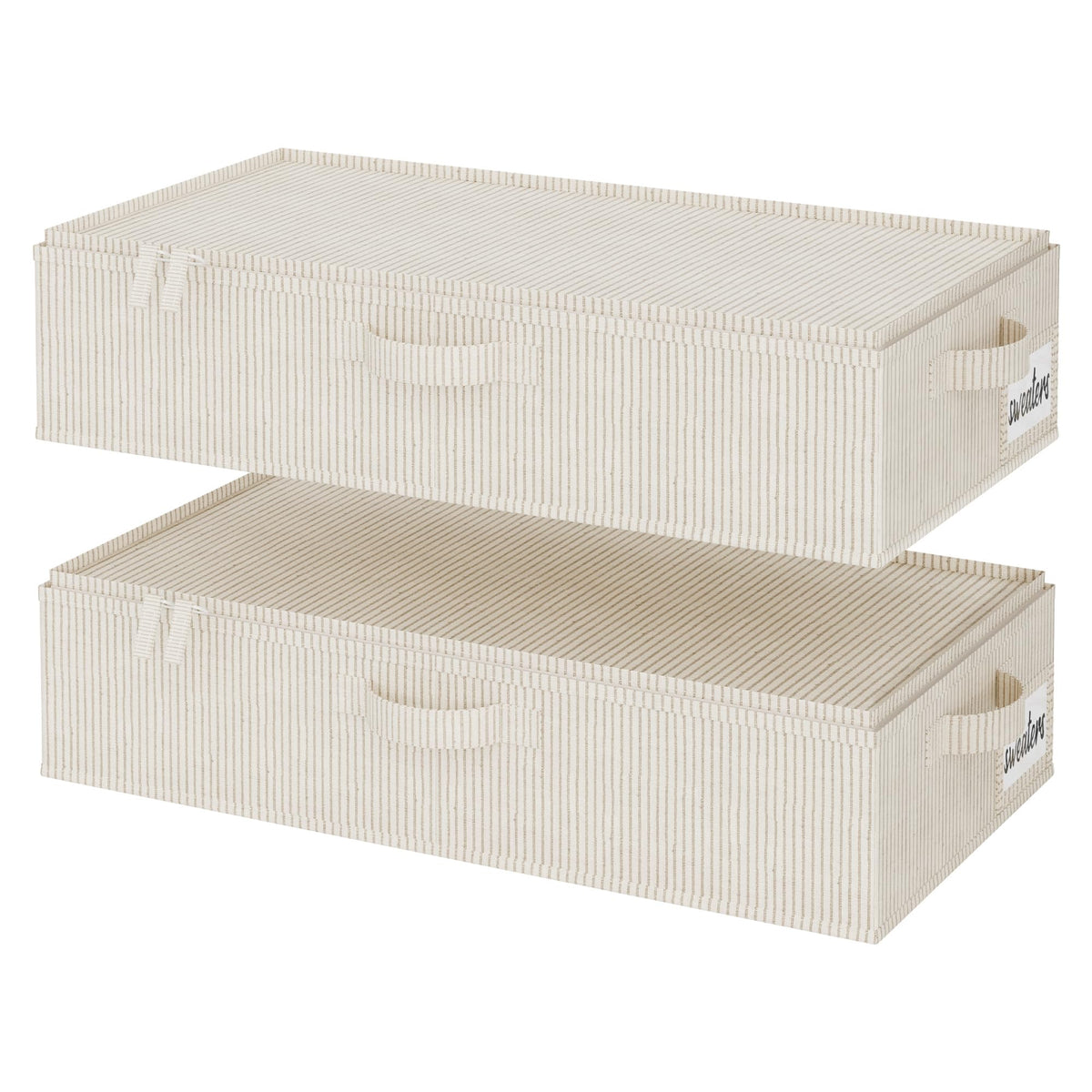 StorageWorks 6 Inch Low Profile Under Bed Clothes Storage Bins with Lids