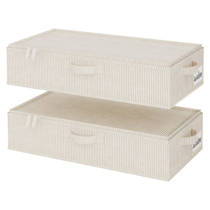 StorageWorks 6 Inch Low Profile Under Bed Clothes Storage Bins with Lids