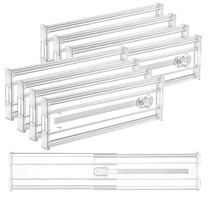 Vtopmart 4" Regular Upgrade Drawer Dividers for Clothes, 12.8"-22.3" 8 Pack