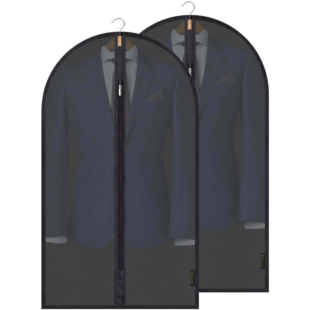 BALEINE 2PK Garment Bags for Hanging Clothes, 40" Suit Bag for Closet