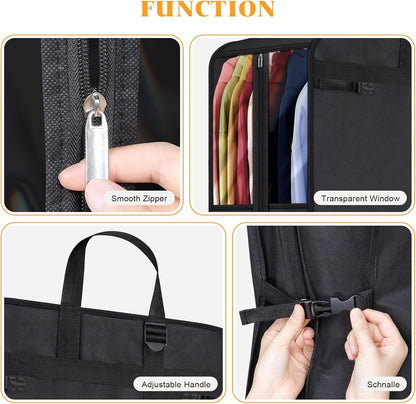 Univivi Garment Bag for Moving, Heavy Duty Suit Bag, 60 Inch, Set of 1
