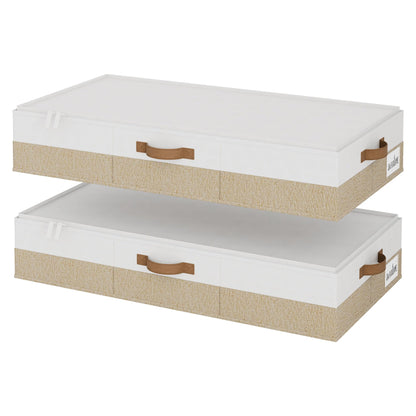 StorageWorks 6 Inch Low Profile Under Bed Clothes Storage Bins with Lids