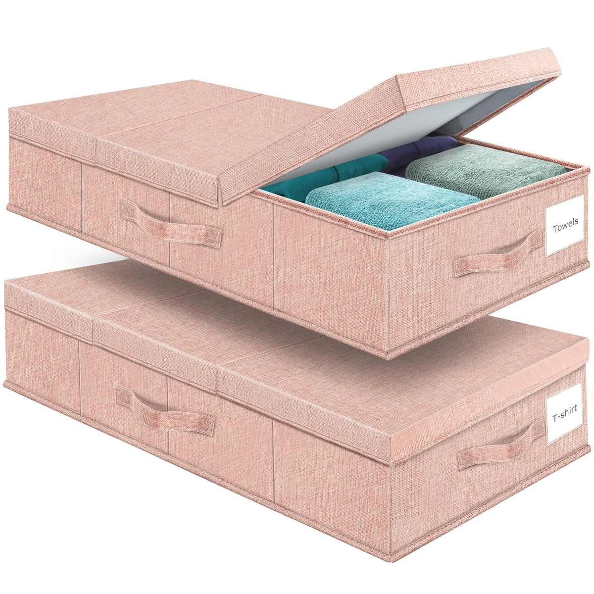 Supowin 2Pack Large Underbed Storage Containers Bin with Lids, Gray