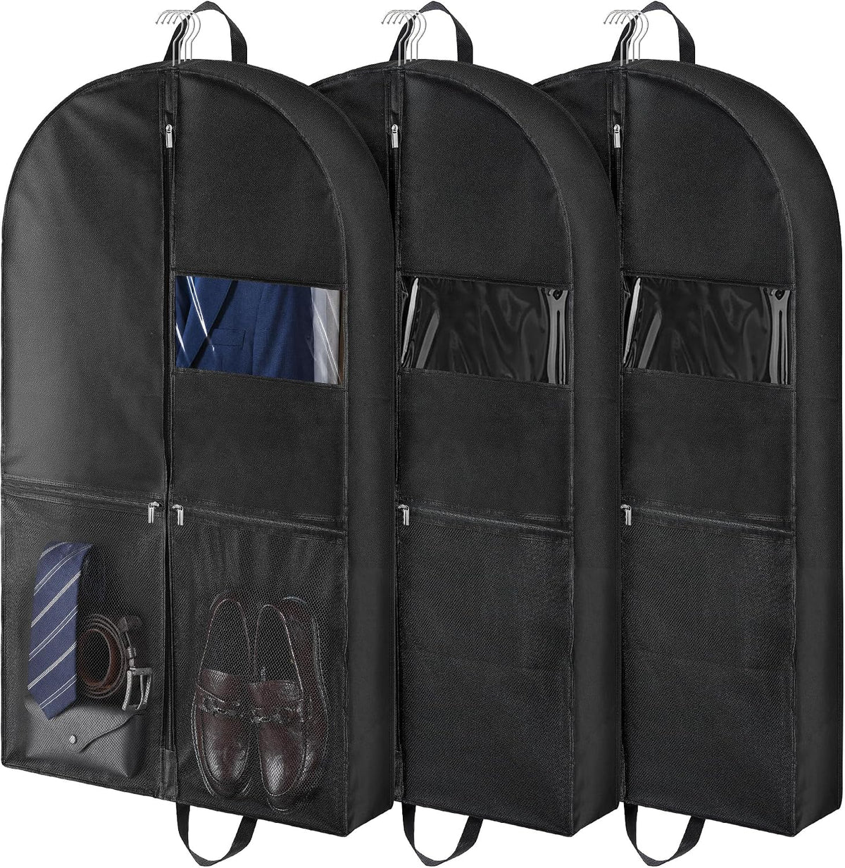 Lzerking 43" Suit Bags with Shoe Storage for Closet Storage and Travel