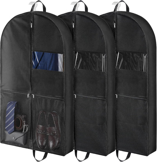Lzerking 43" Suit Bags with Shoe Storage for Closet Storage and Travel