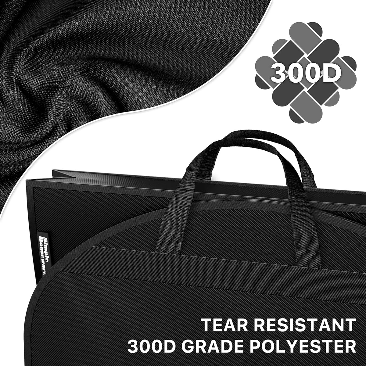 Simple Houseware 60" Travel Garment Bag, Heavy Duty Suit Bag